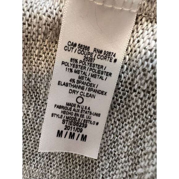 Splendid Silver Metallic Open Knit Cardigan - M - Picture 5 of 5